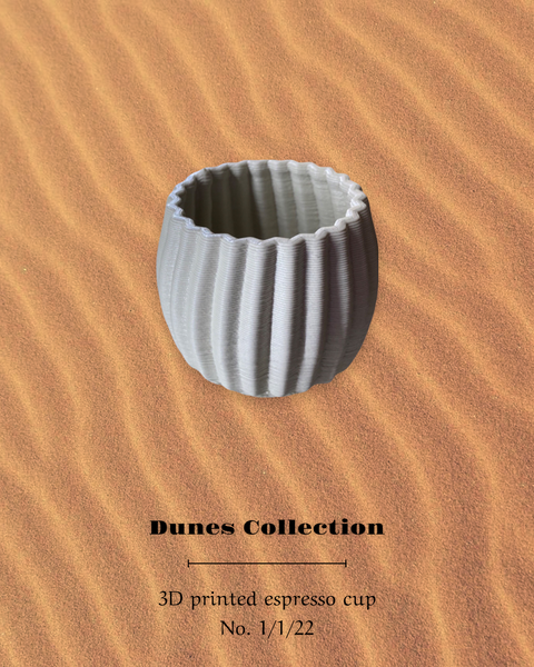 3D Printed Ceramic Espresso Cup No. 1/1/22